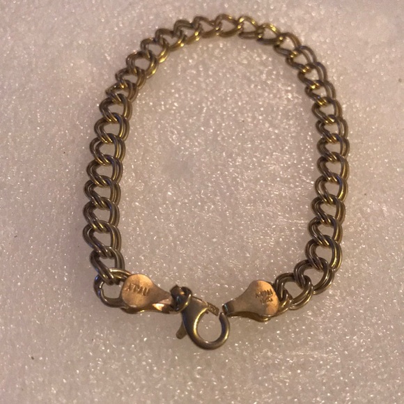 Gold over 925 Italian link bracelet - Picture 4 of 4